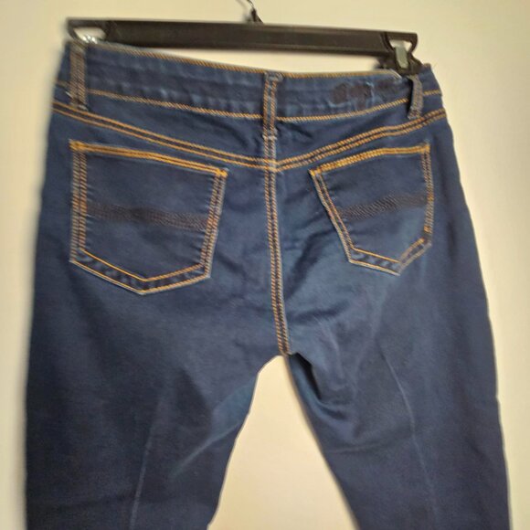 Indigo Rein Dark Wash Skinny Women's Jeans Size 11 Midrise Stretch Cotton Blend - Picture 13 of 13